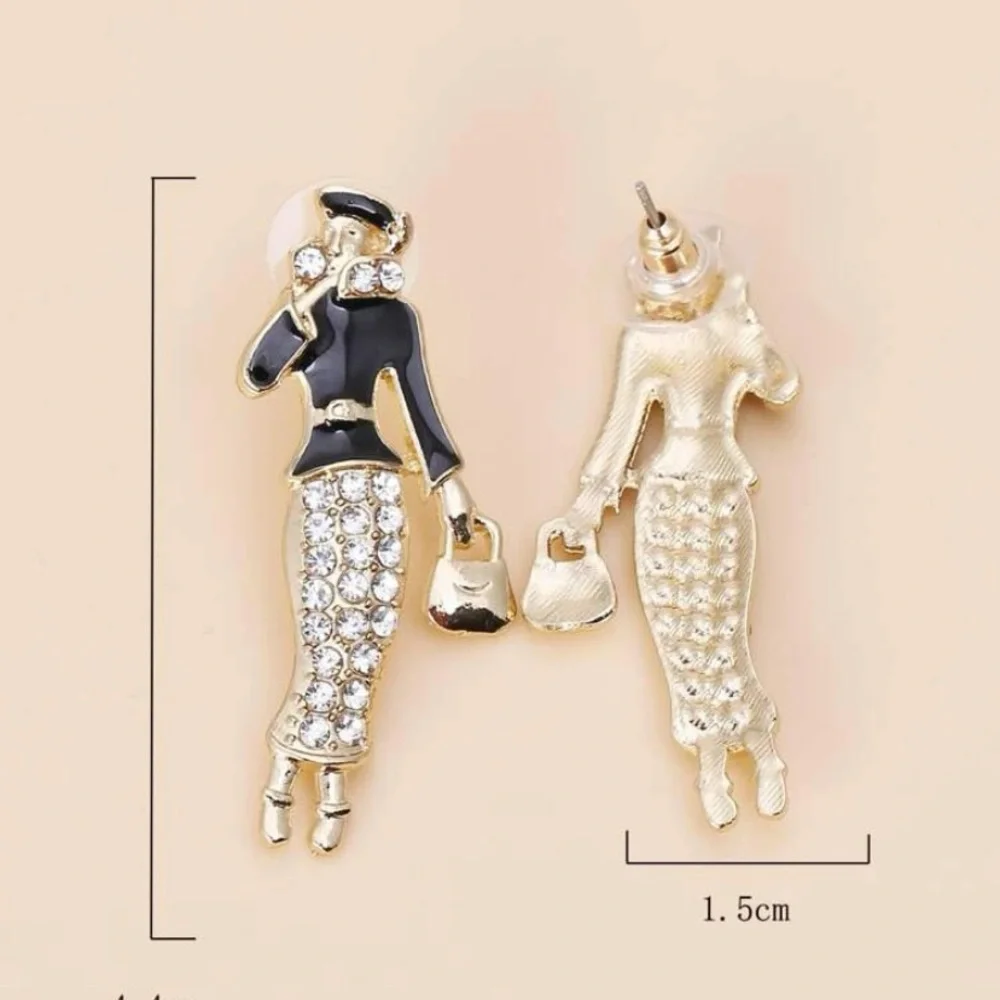 New Inventory 🔥Rhinestone Decor Figure Stud Earrings🔥 - Picture 3 of 6